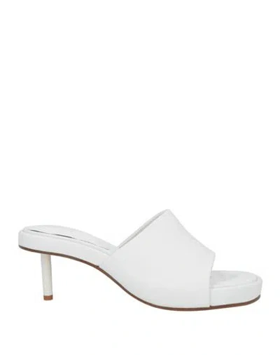 Jacquemus Woman Sandals White Size 8 Leather