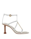 Jacquemus Woman Sandals White Size 8 Textile Fibers In White