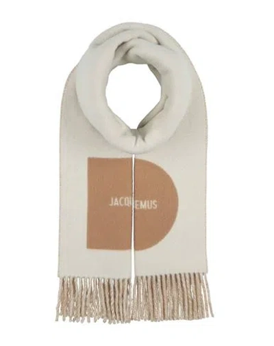 Jacquemus Woman Scarf Beige Size - Virgin Wool
