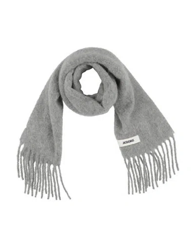 Jacquemus Woman Scarf Light Grey Size - Mohair Wool, Alpaca Wool, Wool, Polyamide In Gray
