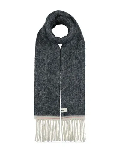 Jacquemus Woman Scarf Navy Size - Mohair Wool, Alpaca Wool, Wool, Polyamide