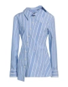 Jacquemus Woman Shirt Azure Size 8 Cotton In Blue