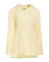Jacquemus Woman Shirt Pastel Yellow Size 8 Viscose, Polyamide