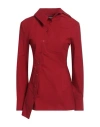 Jacquemus Woman Shirt Red Size 10 Cotton
