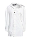 Jacquemus Les Sculptures Dropped Shoulder La Mini Robe Chemisier Dress In White