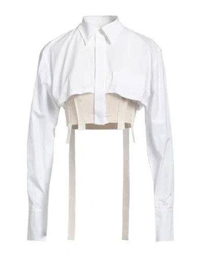 Jacquemus Woman Shirt White Size 6 Cotton