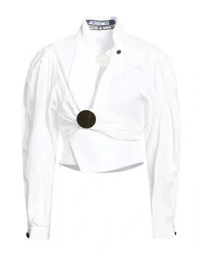 Jacquemus Woman Shirt White Size 8 Cotton