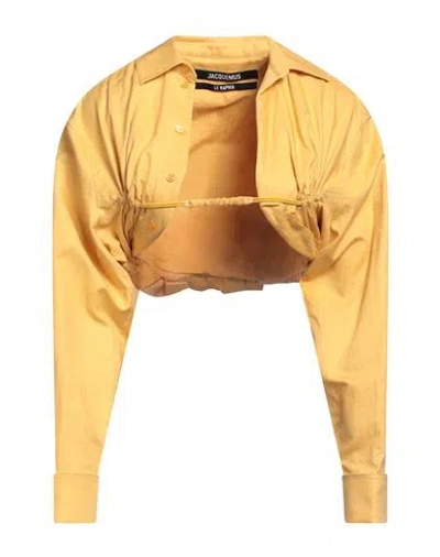 Jacquemus Woman Shirt Yellow Size 6 Cotton