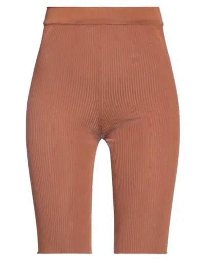 Jacquemus Woman Shorts & Bermuda Shorts Brown Size 2 Polyester, Polyamide, Elastane