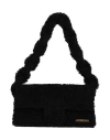 Jacquemus Woman Shoulder Bag Black Size - Shearling In Brown