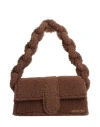 Jacquemus Woman Shoulder Bag Brown Size - Shearling