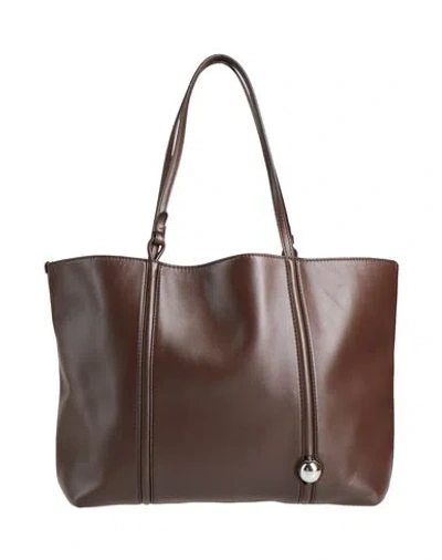 Jacquemus Woman Shoulder Bag Chocolate Brown Size - Calfskin