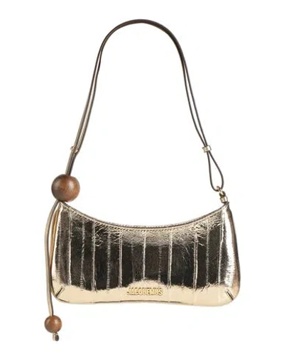 Jacquemus Woman Shoulder Bag Gold Size - Leather