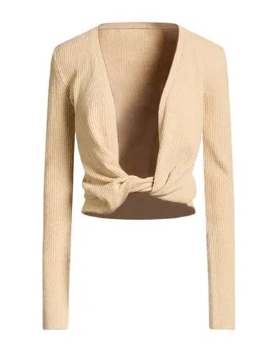 Jacquemus Woman Sweater Beige Size 6 Cotton, Polyamide, Viscose In Nude