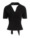 Jacquemus Woman Sweater Black Size 10 Cotton, Polyamide, Viscose