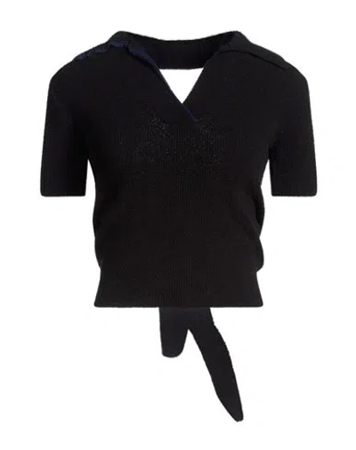 Jacquemus Woman Sweater Black Size 8 Cotton, Polyamide, Viscose