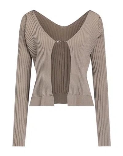 Jacquemus Woman Sweater Khaki Size 4 Viscose, Polyamide, Elastane, Polyester In Beige