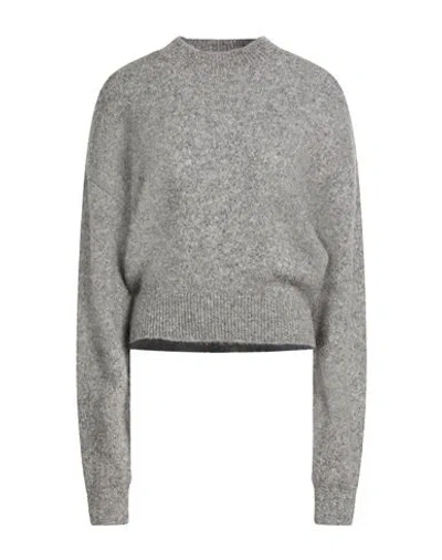 Jacquemus Woman Sweater Light Grey Size M Alpaca Wool, Polyamide, Merino Wool In Gray