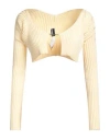Jacquemus Woman Sweater Pastel Yellow Size 6 Viscose, Polyamide, Elastane, Polyester