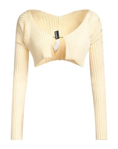 Jacquemus Woman Sweater Light Yellow Size 6 Viscose, Polyamide, Elastane, Polyester