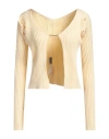 Jacquemus Woman Sweater Pastel Yellow Size 8 Viscose, Polyamide, Elastane, Polyester