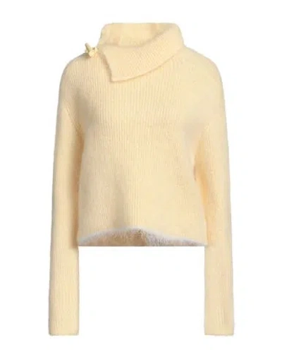 Jacquemus Woman Sweater Pastel Yellow Size 10 Mohair Wool, Polyamide, Merino Wool