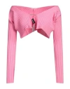 Jacquemus La Maille Pralu Cropped Cardigan In Pink