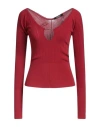 Jacquemus Woman Sweater Red Size 6 Viscose, Polyester