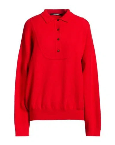 Jacquemus Woman Sweater Red Size 8 Merino Wool, Cashmere, Elastane