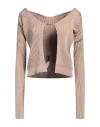 Jacquemus Woman Sweater Sand Size 8 Viscose, Polyamide, Elastane, Polyester In Beige