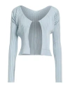 Jacquemus Woman Sweater Sky Blue Size 4 Viscose, Polyamide, Elastane, Polyester