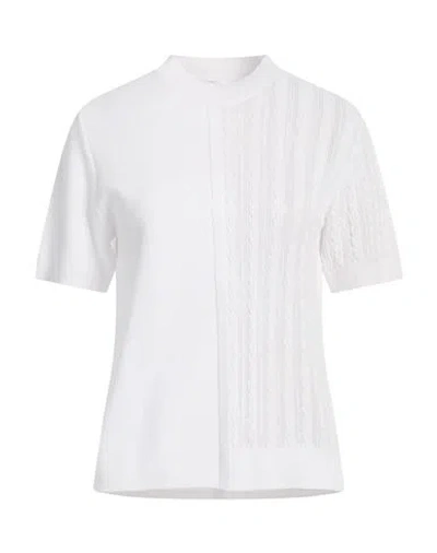 Jacquemus Woman Sweater White Size 6 Viscose, Polyamide