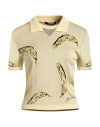 Jacquemus Le Marino V-neck Polo With Playful Banana Print In Yellow