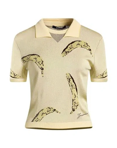 JACQUEMUS JACQUEMUS WOMAN SWEATER YELLOW SIZE 6 VISCOSE, POLYESTER, ELASTANE