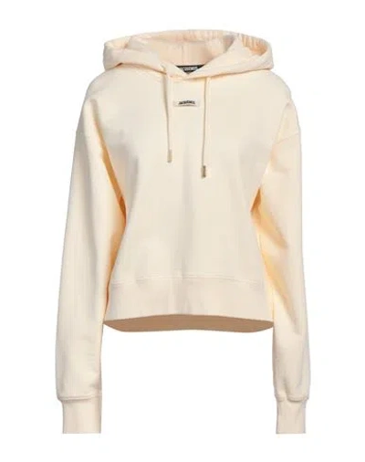 Jacquemus Woman Sweatshirt Beige Size L Cotton In Beige