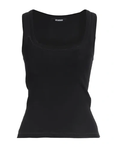 JACQUEMUS JACQUEMUS WOMAN TANK TOP BLACK SIZE XS COTTON