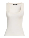 Jacquemus Woman Tank Top Ivory Size L Cotton In White