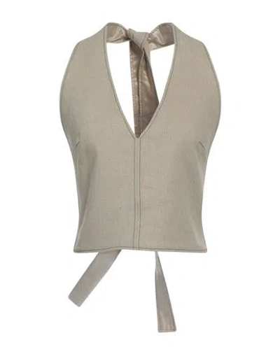 Jacquemus Le Haut Linu Linen Halter Top In Beige