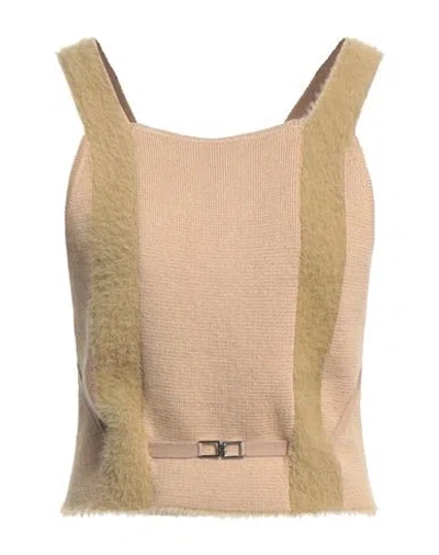 Jacquemus Backless Knitted Vest Top In Beige