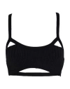 Jacquemus Solid Color Tops In Black