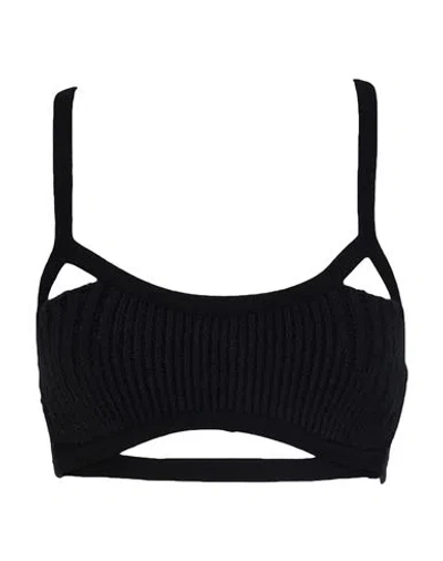 JACQUEMUS JACQUEMUS WOMAN TOP BLACK SIZE 6 POLYESTER, POLYAMIDE, VIRGIN WOOL, VISCOSE