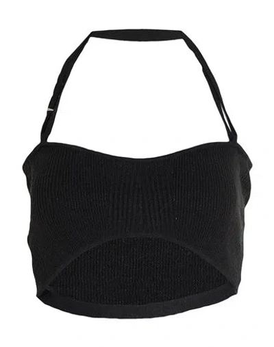 Jacquemus Woman Top Black Size L Linen, Polyamide, Elastane