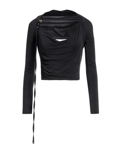 Jacquemus Woman Top Black Size M Cupro, Elastane