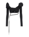Jacquemus Woman Top Black Size S Cupro, Elastane