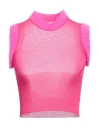 Jacquemus Solid Color Tops In Pink
