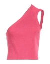 Jacquemus La Maille Ascu One Shoulder Knit Top In Magenta