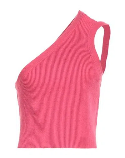 JACQUEMUS JACQUEMUS WOMAN TOP MAGENTA SIZE 6 LINEN, POLYAMIDE, ELASTANE