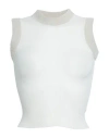 Jacquemus Solid Color Tops In Off White