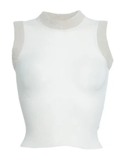 JACQUEMUS JACQUEMUS WOMAN TOP OFF WHITE SIZE 0 COTTON, POLYAMIDE