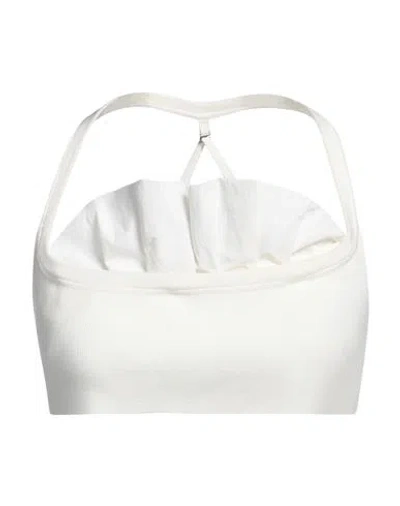 Jacquemus Woman Top Off White Size 6 Viscose, Polyester, Polyamide, Elastane, Cotton